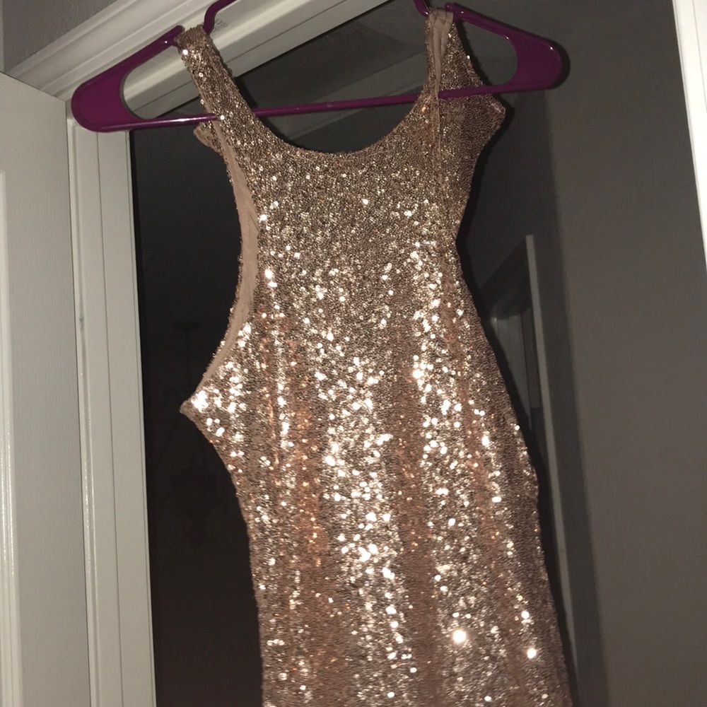 Gold fashion nova dress
